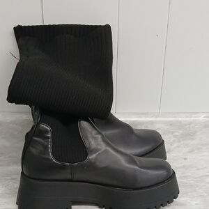 Black Chunky Platform Boots